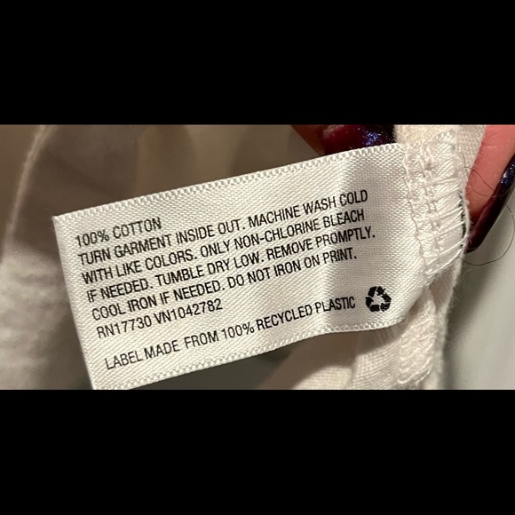 Ava & Viv Printed Tshirt Cream 2X - Picture 4 of 5